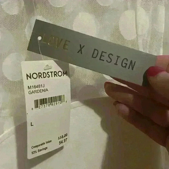 Love X Design size L white pantsuit w polka dot detailing, great for bride! NWT - Picture 12 of 12